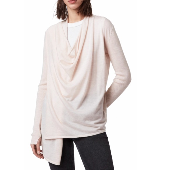 All Saints Sweaters - ALLSAINTS Drina Ribbed Cardigan 100% Merino Wool S